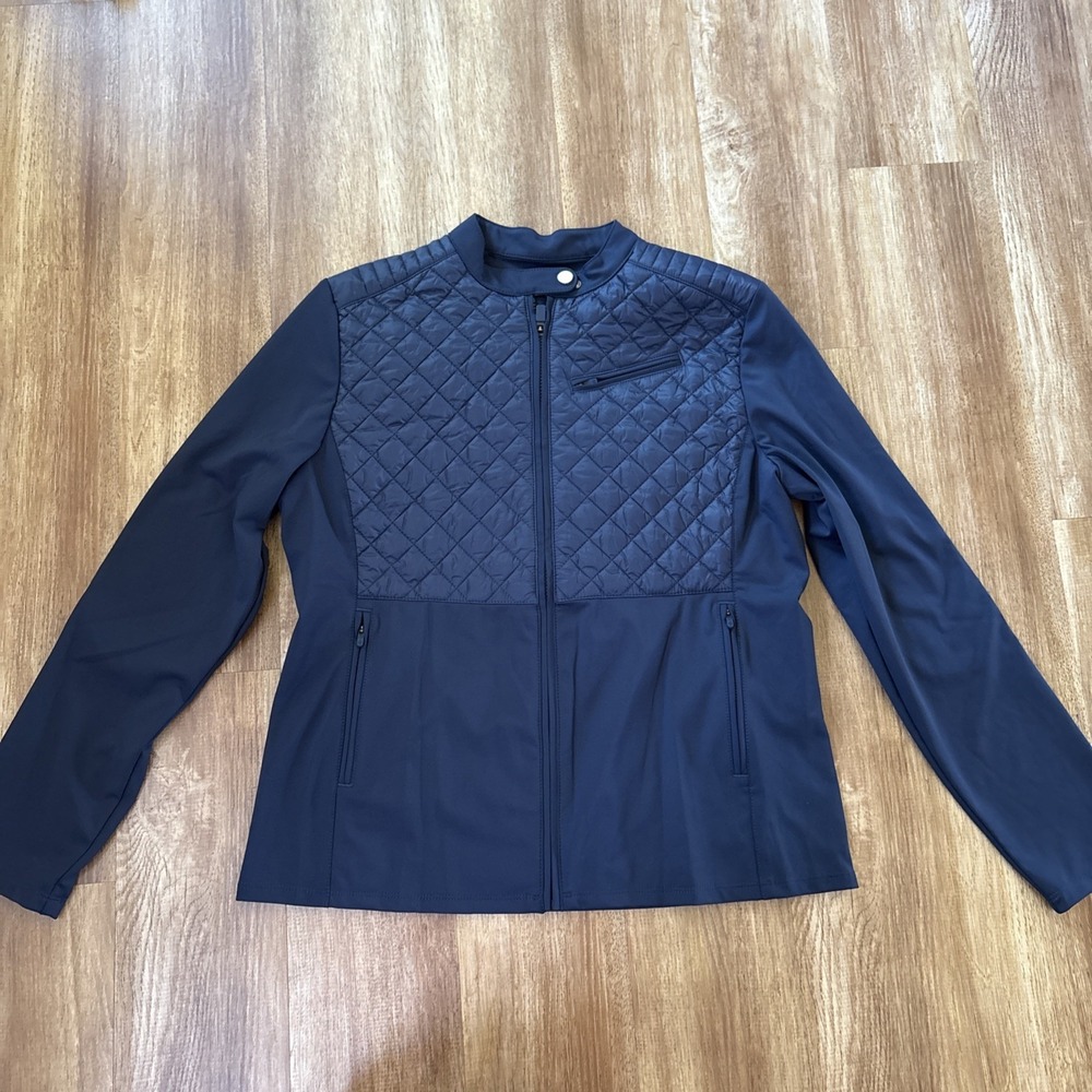 G/FOREβ Women's Hybrid Moto Stretch Tech Interlock Jacket Onyx XL